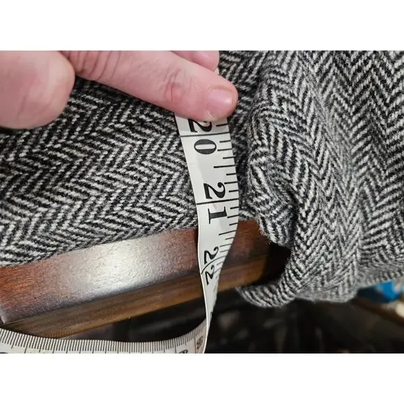 Burberry Men's Black Wool Tweed Suit Blazer Suit Jacket Size 52 - Picture 6 of 10